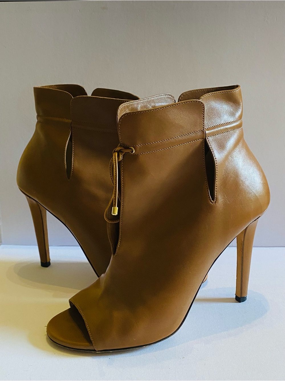 🛍️JIMMY CHOO Authentic Memphis 100 Soft Leather Ankle Bootie – Canyon (Size 38)